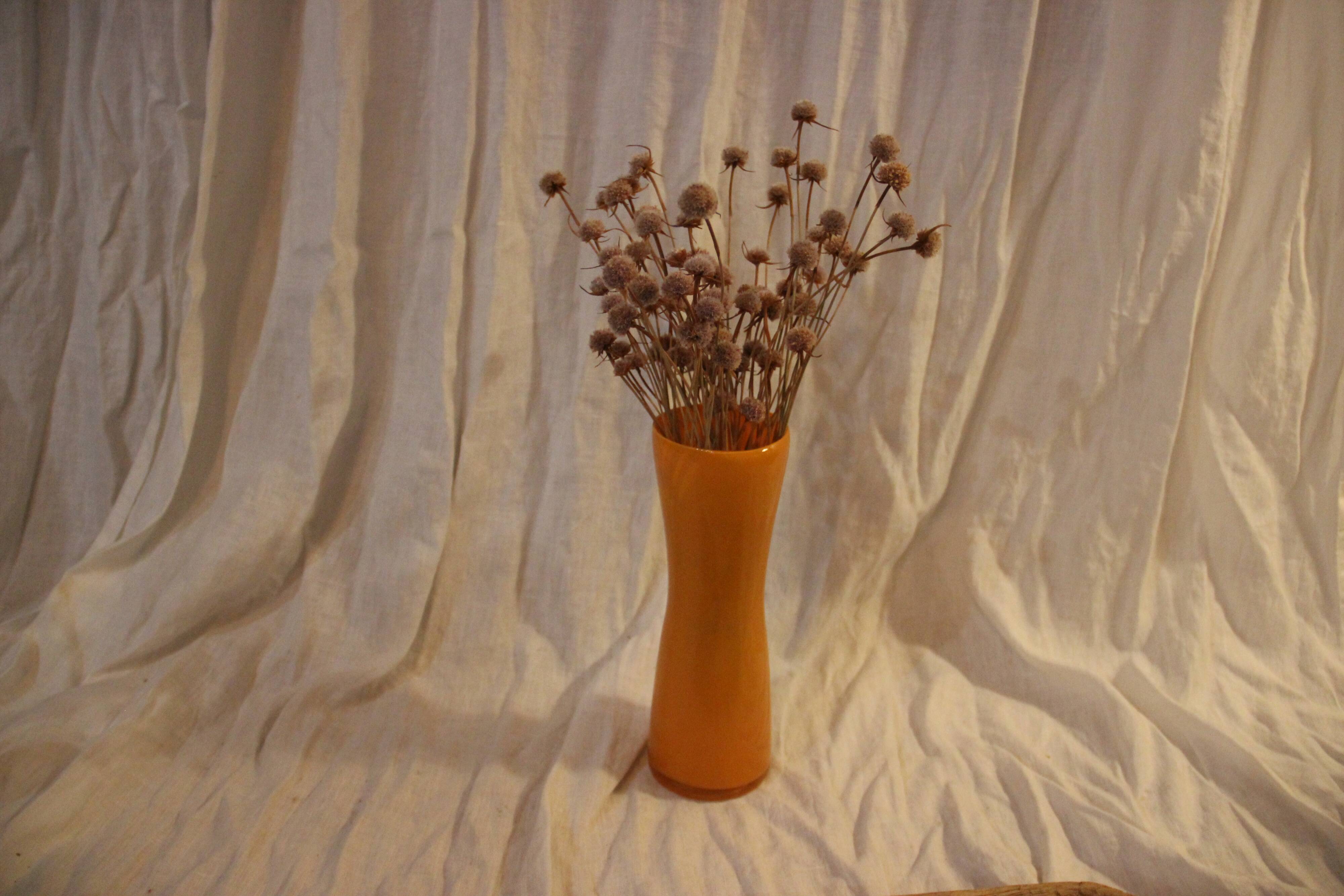 70's orange vase