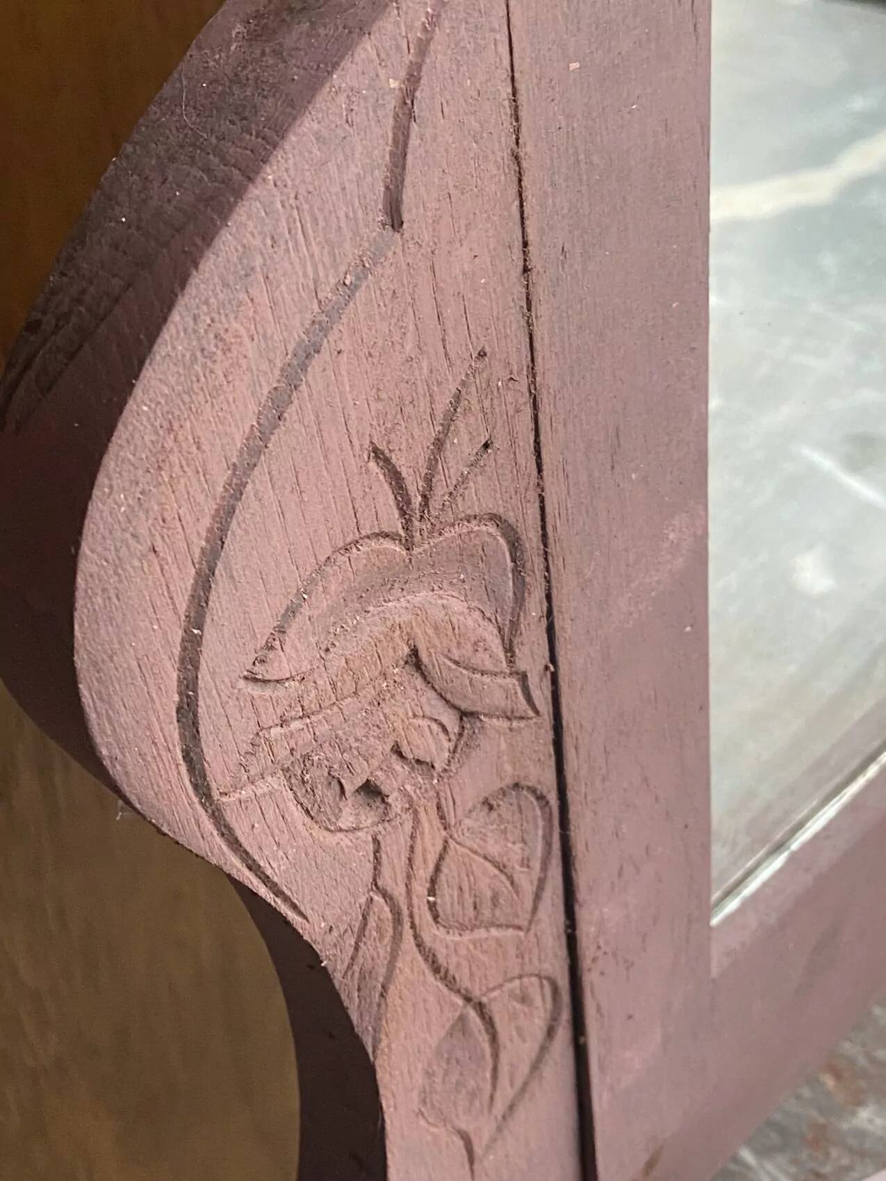 Art Deco dressing table in oak with an antique rose patina, timeless charm