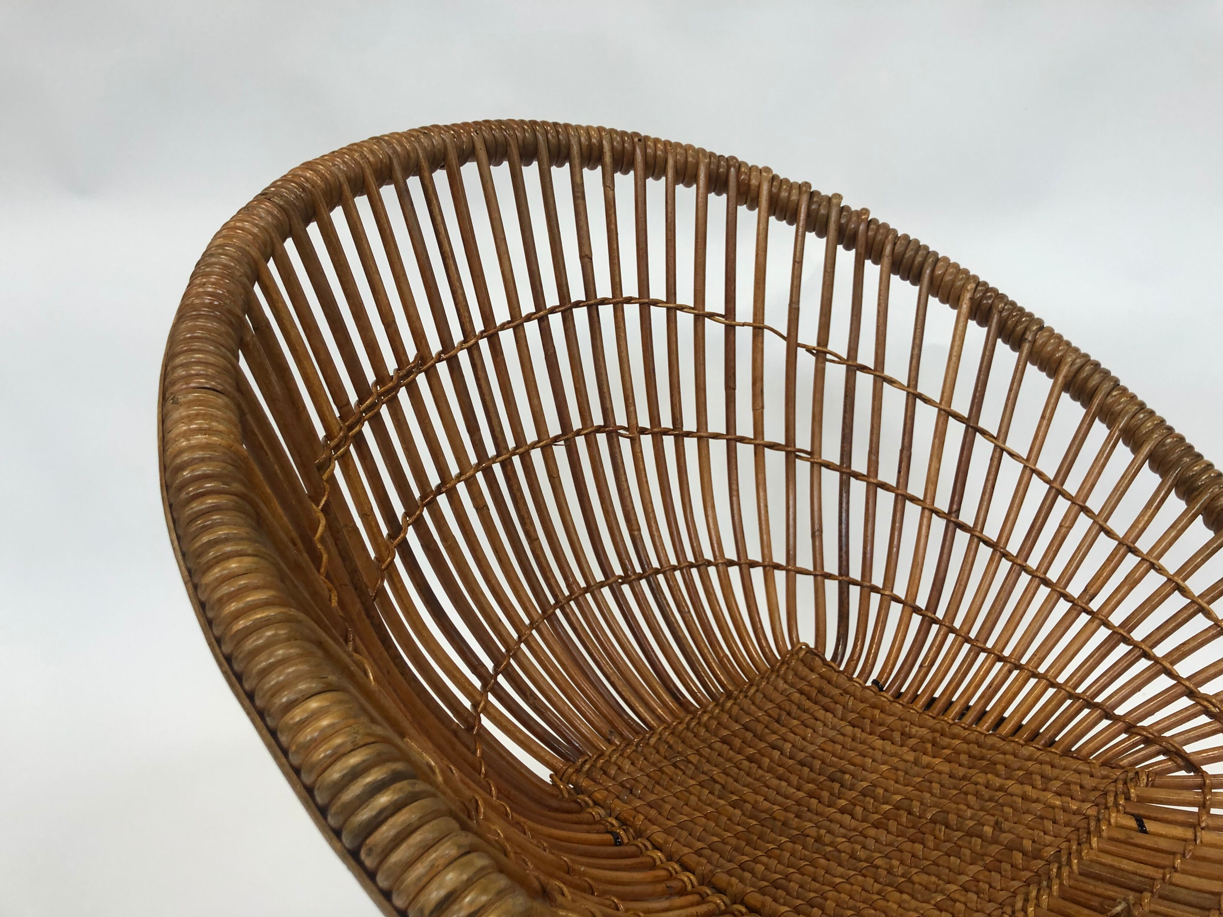 Rohe Noordwolde rattan armchair, 1960, Netherlands