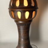 Brutalist ceramic mushroom floor lamp 100cm, 1960s