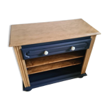 Open buffet in Sèvres blue and wood
