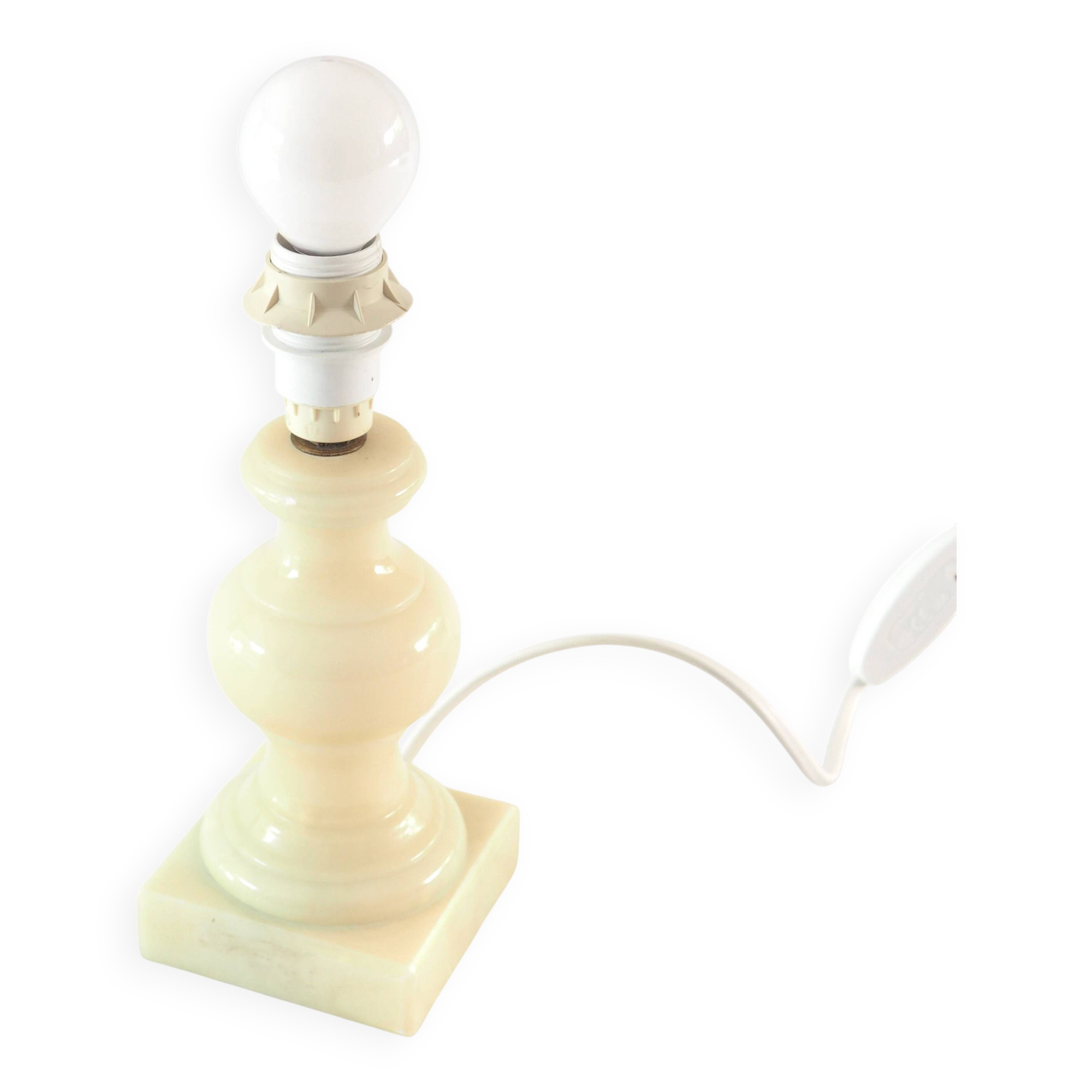 Pied de lampe albâtre