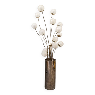 Floor lamp 1036/15 in glass and chrome metal by Pia Guidetti Crippa for Luci, Italy, 1970s.