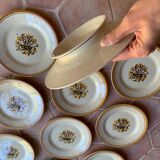 Service of plates and dish Oeillet Creil et Montereau