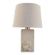 Lampe sculpture française en pierre blanche, années 60