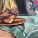Tableau HST "Nature morte aux fleurs et poupée" Guy VAN ISEGHEM (1905-?)