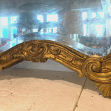 Mirror rocaille style Louis XV in wood and gilded stucco XX century