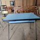 Blue formica table