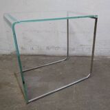 Table d'appoint vintage en verre
