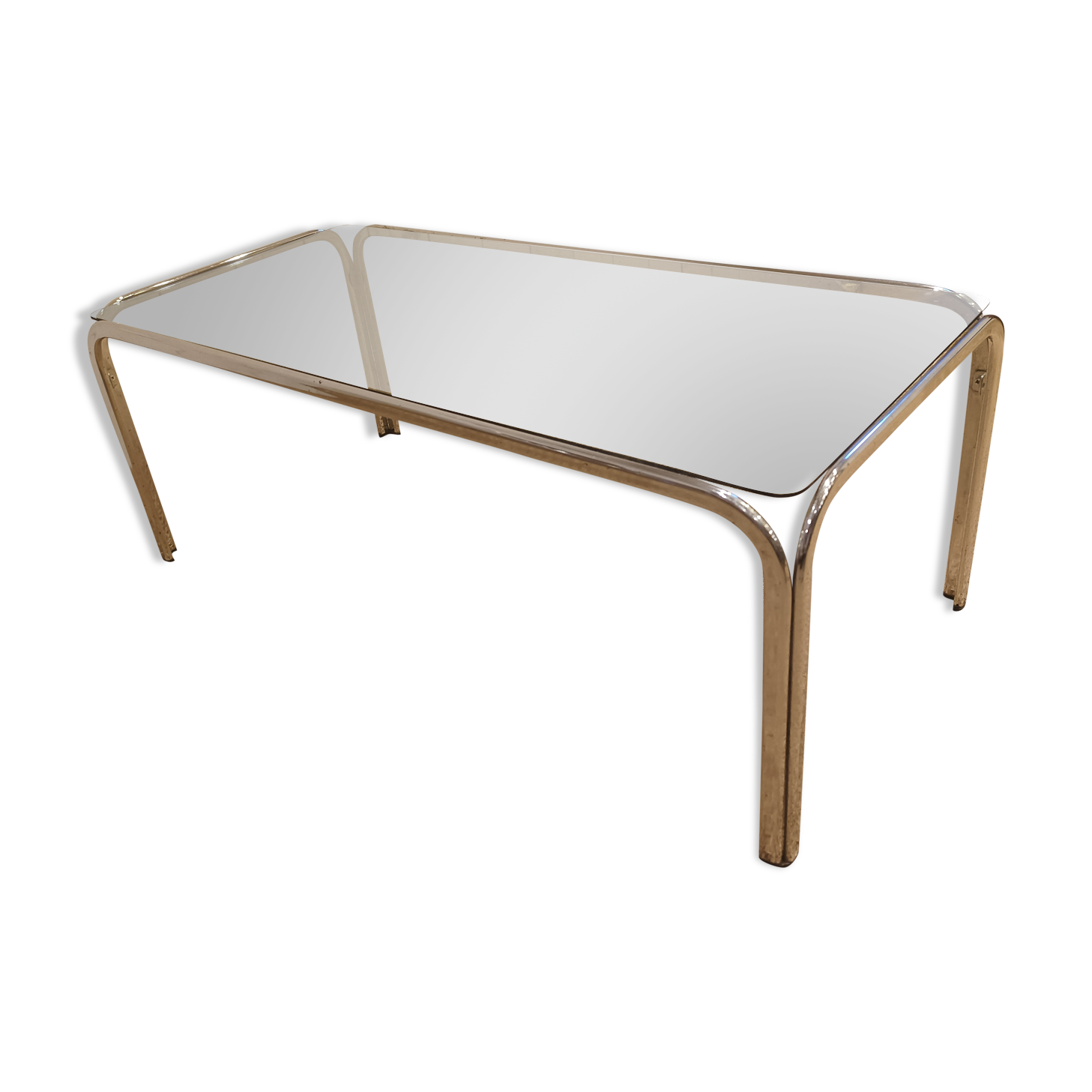 Vintage glass coffee table