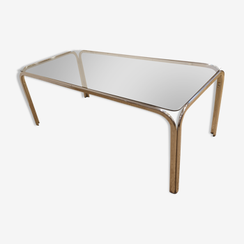 Vintage glass coffee table