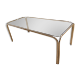 Vintage glass coffee table