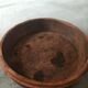 Large antique lacquered wooden Chapati box, ethnic offering box 35cm