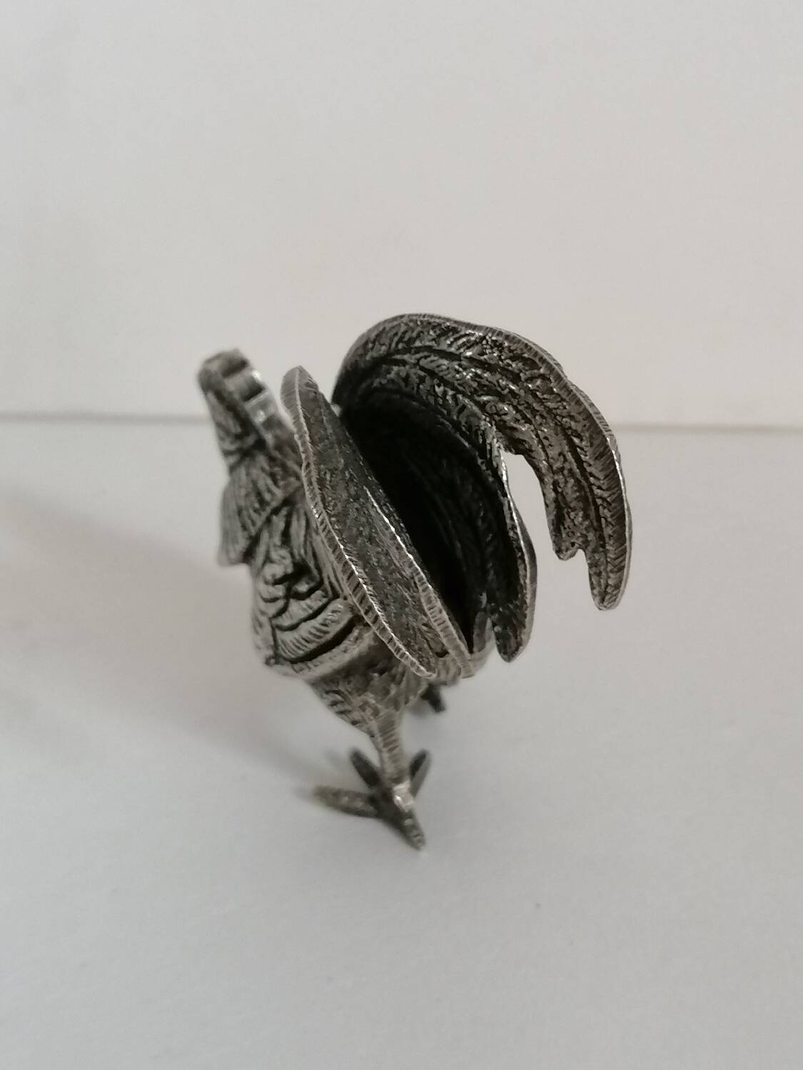 Duo of silver-plated roosters