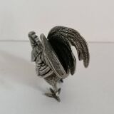 Duo of silver-plated roosters