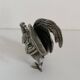 Duo of silver-plated roosters