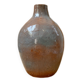 Vase terre émaillée signé
