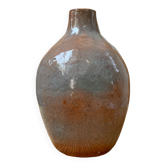Glazed earth vase signed