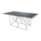Steel and glass dining table by Max Sauze for Max Sauze Studio, 1970s