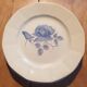 Set 4 flat plates Digoin blue flower