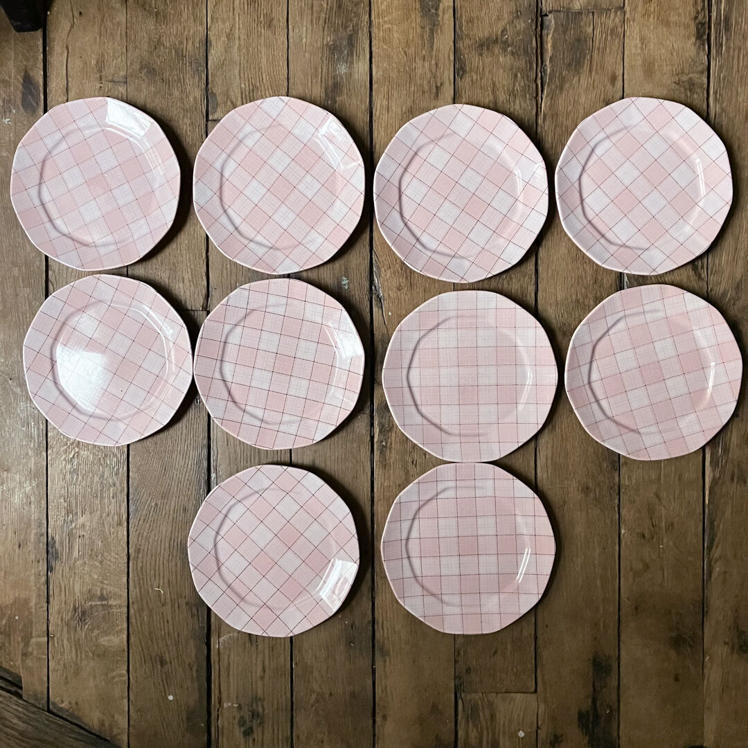 Lot de 10 assiettes et 1 plat