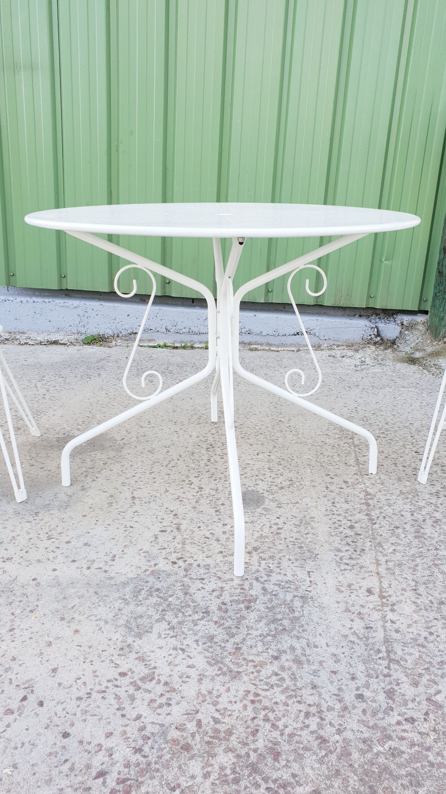 Wrought iron garden furniture