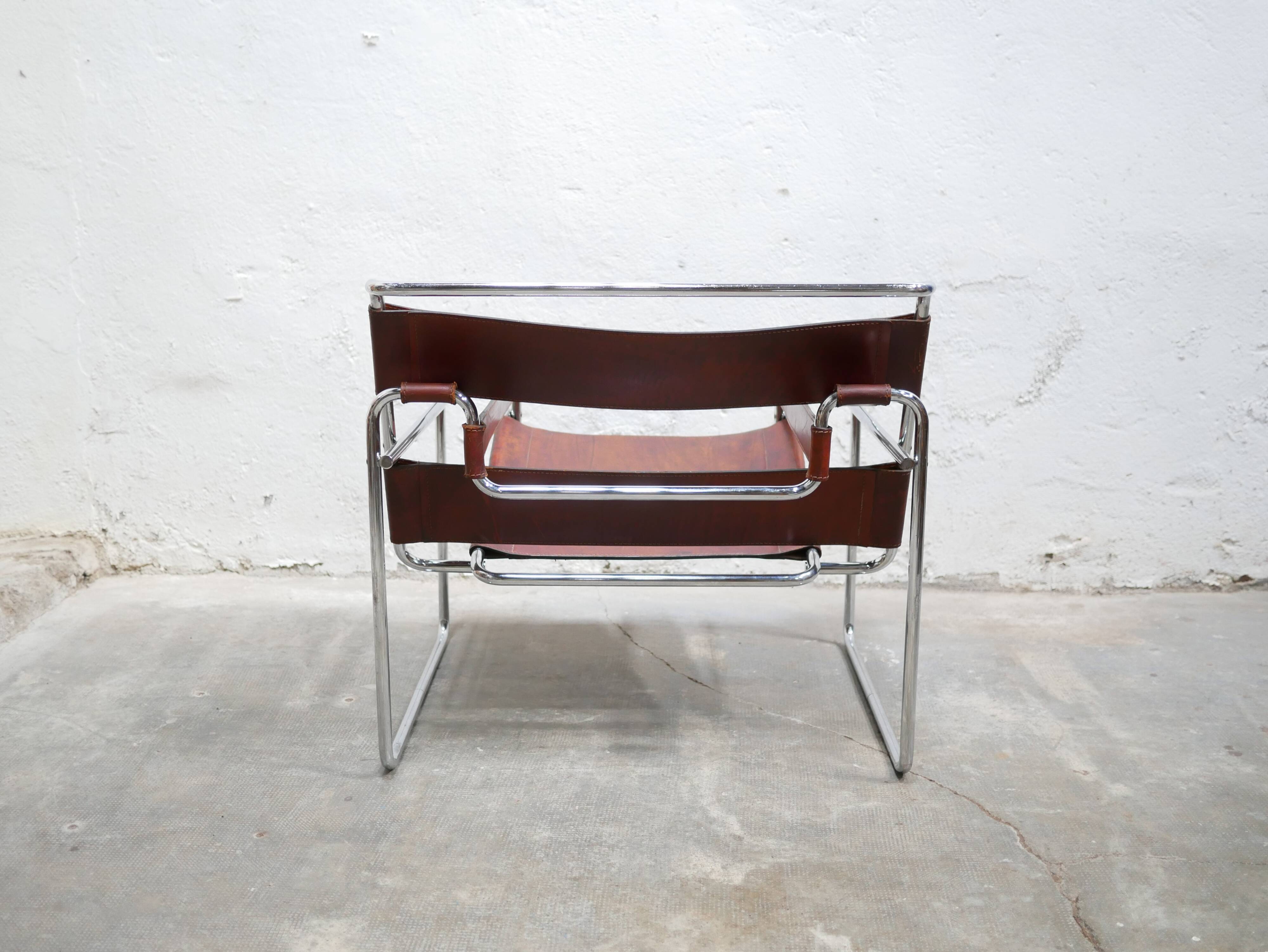 Fauteuil Wassily B3 vintage par Marcel Breuer