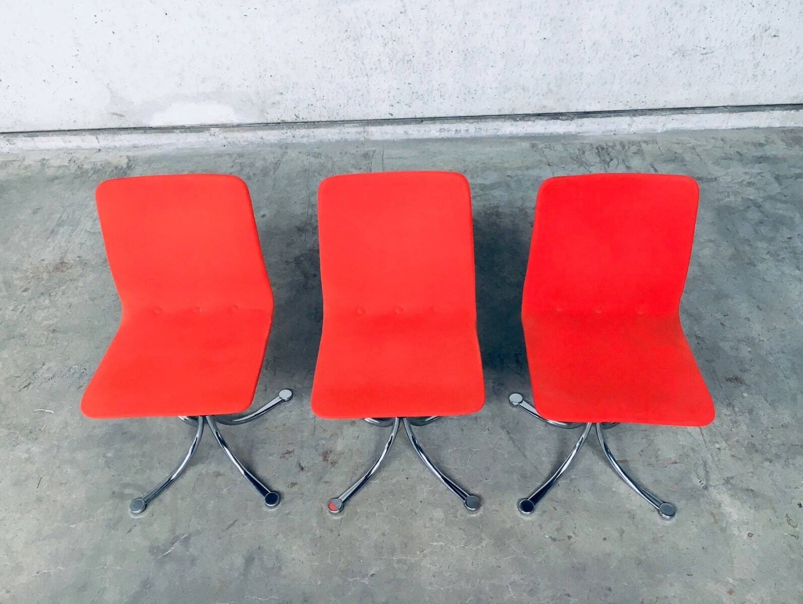 Mid-Century Dutch Steel Dining Chairs from Brabantia, 1970s, Set of 3