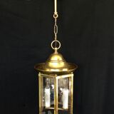 Lantern 2 lights in bronze and brass