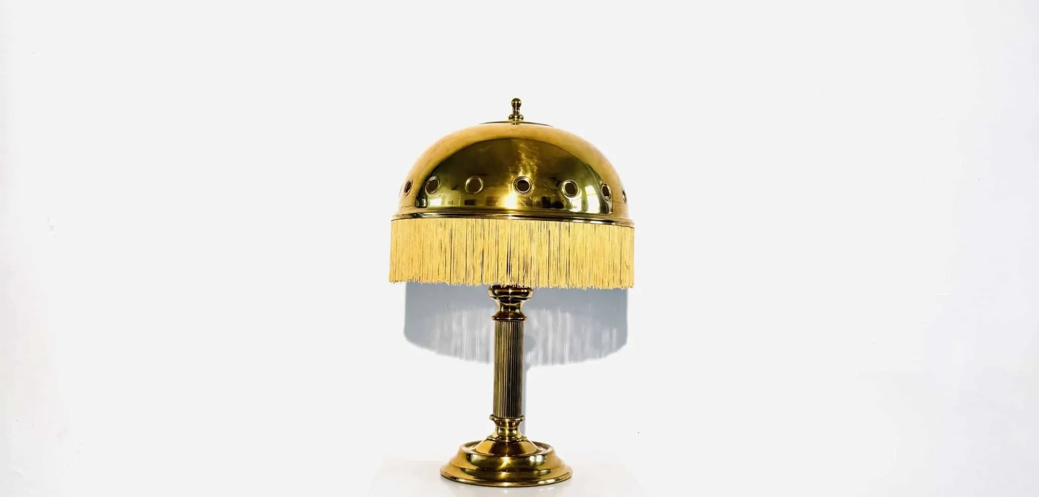 Brass Mushroom Table Lamp By Sölken Leuchten, Germany, Circa 1960S