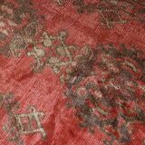 Old Turkish Oushak handmade carpet 274cm x 335cm 1900s, 1B764