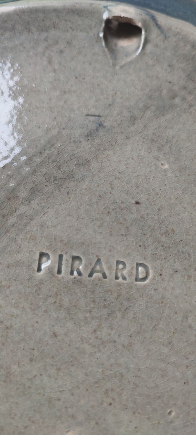 Large stoneware plate from Alsace Vincent Pirard Soufflenheim