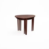 Set of Three Nesting Tables by Beder Trædrejeri, Denmark 1960s