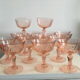 Pink champagne glass