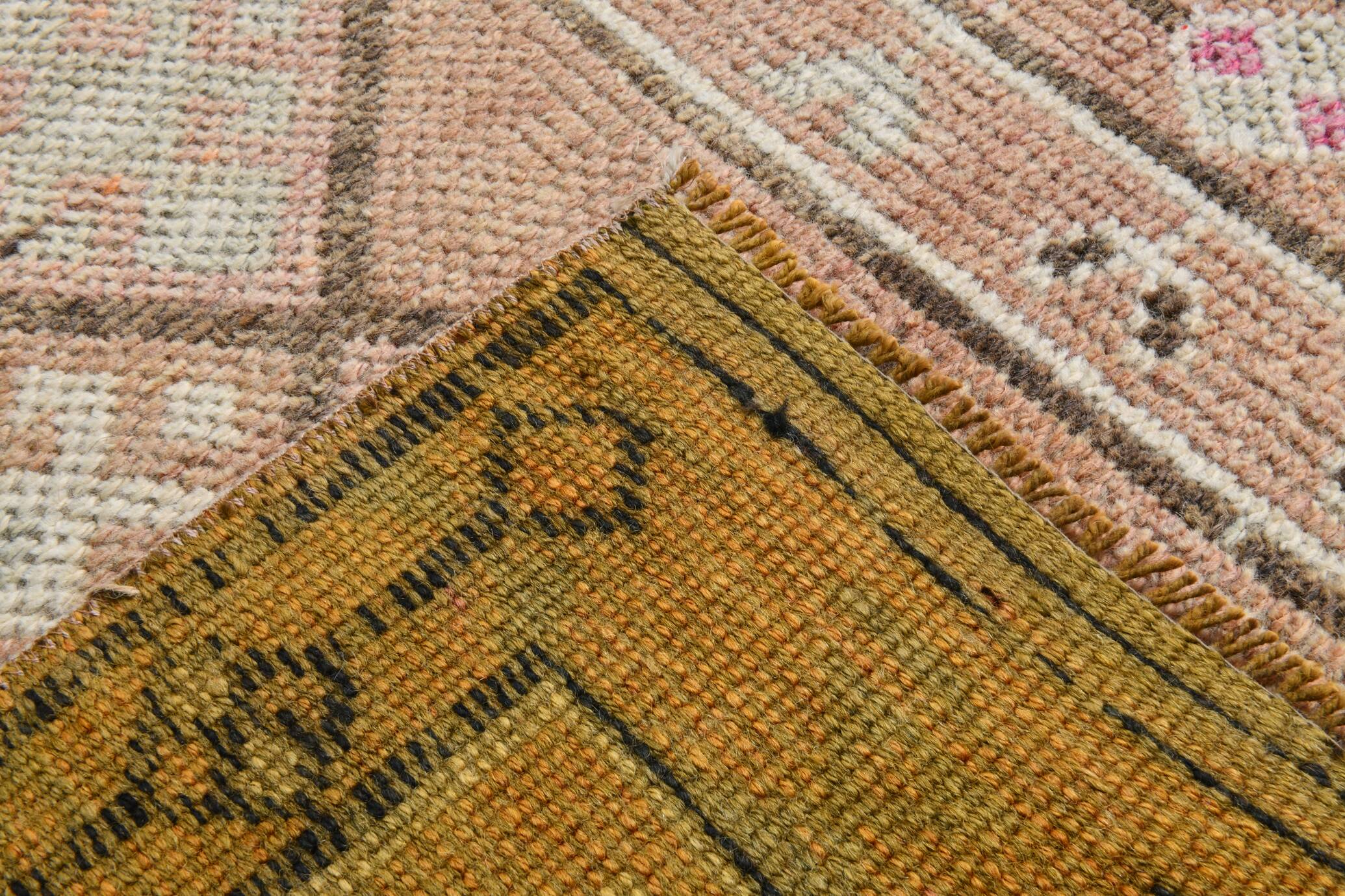 3x12 Soft Red Brown Turkish Runner Rug, 83x365Cm