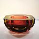 1960s Octagonal Multi-faceted Ashtray in Uranium Murano Glass