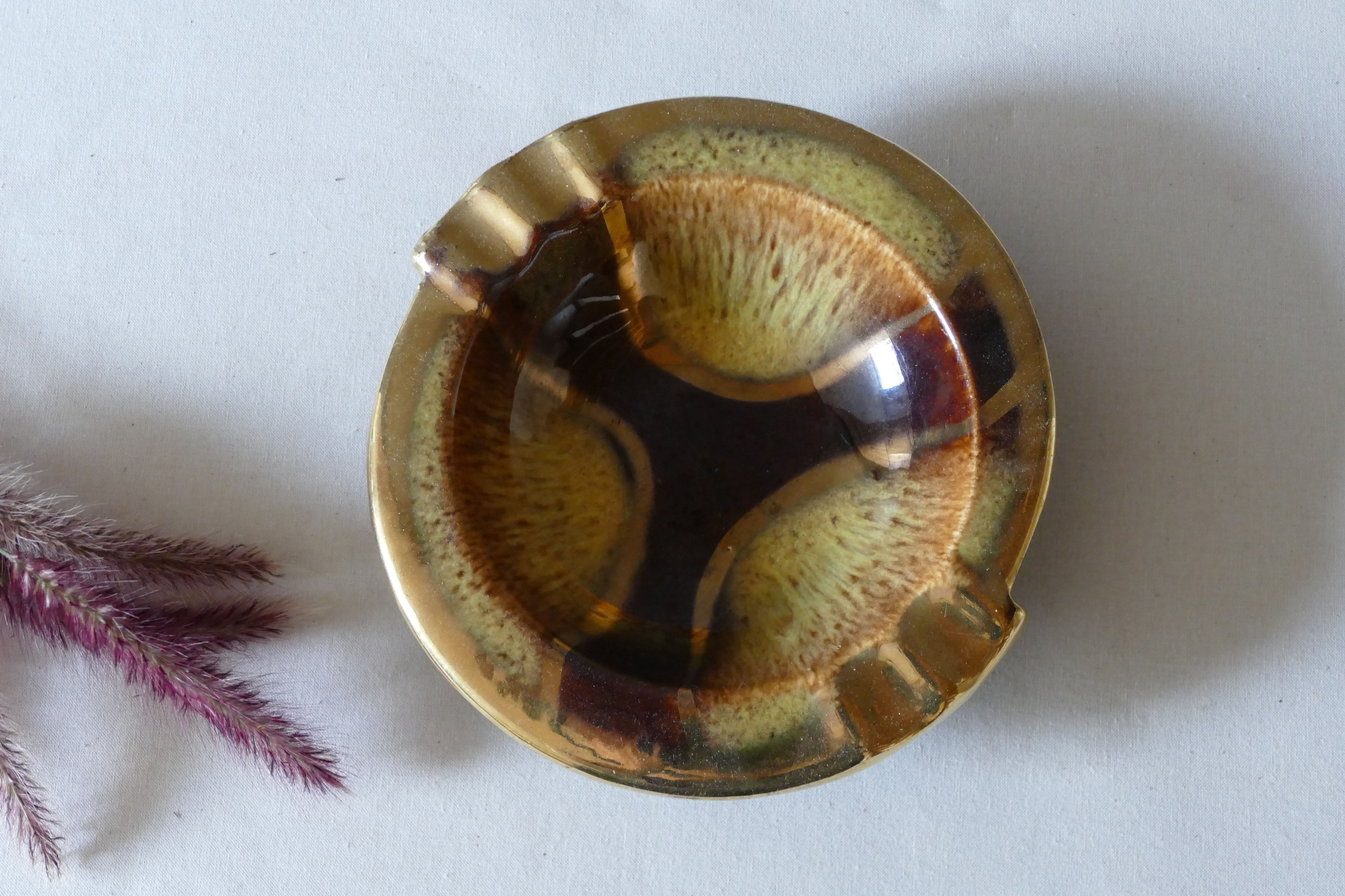 1970s earthenware ashtray