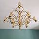 Geometric brass chandelier, design by Gaetano Sciolari, Boulanger, 1970.