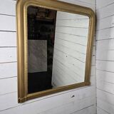Old Louis Philippe style gilded mirror beveled mirror