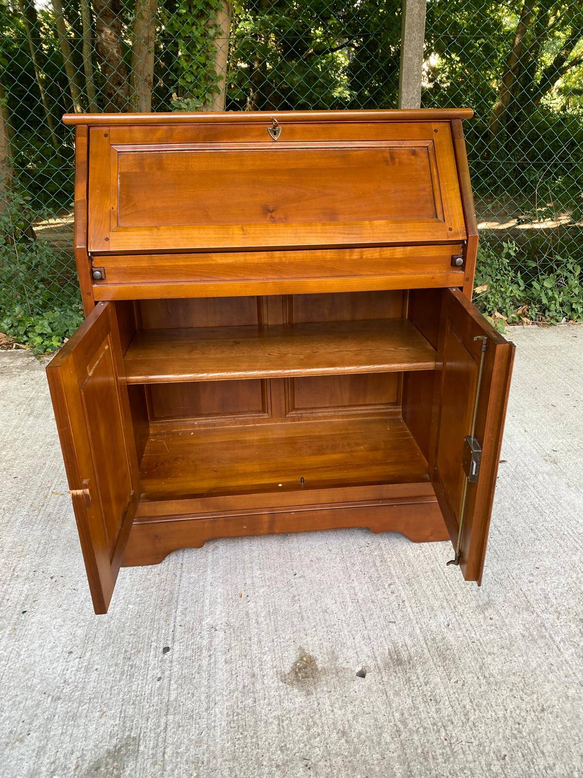 Louis Philippe donkey back secretary in solid wood, 20th century