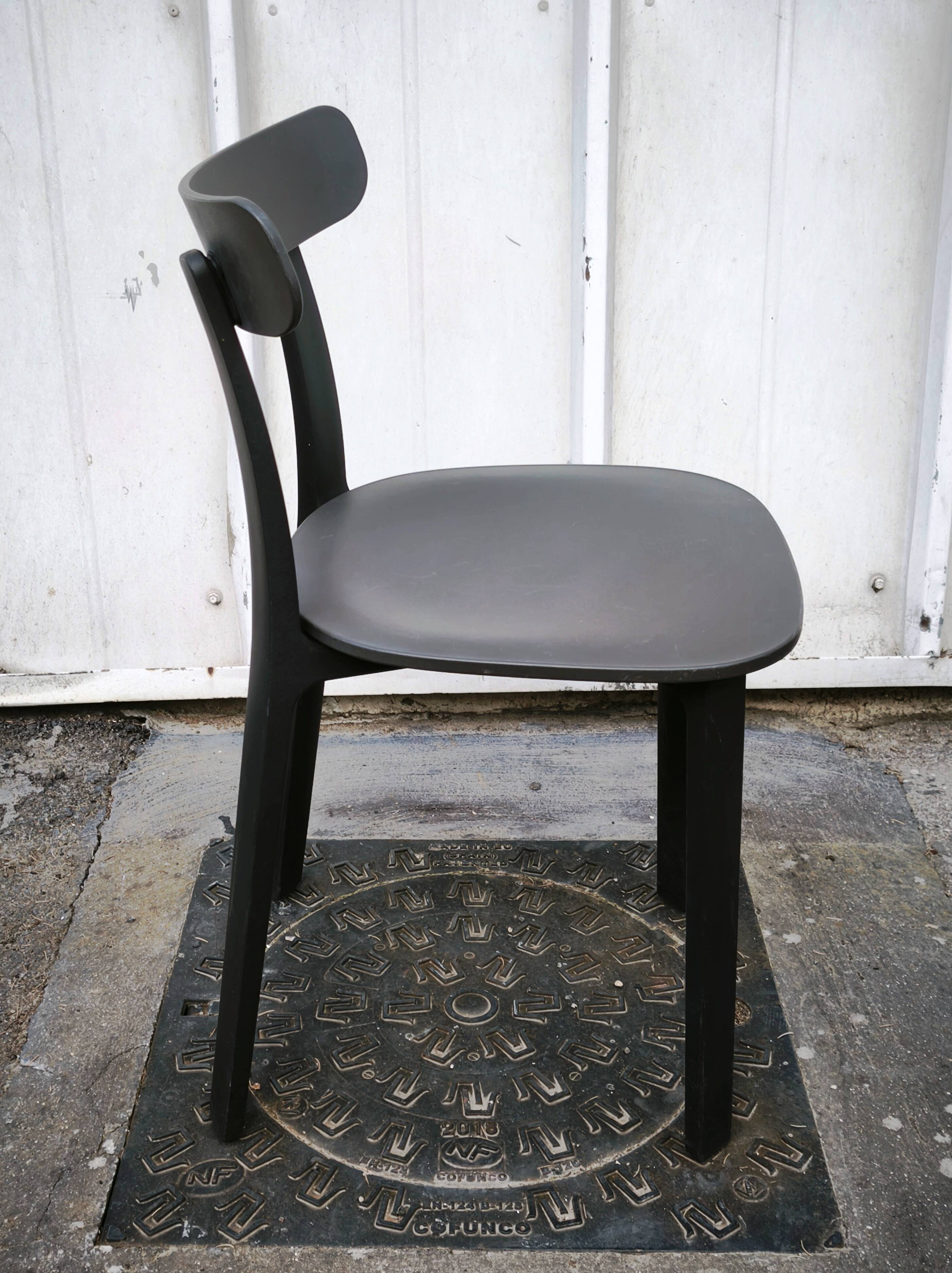 Set of 4 All Plastic Chairs, Vitra