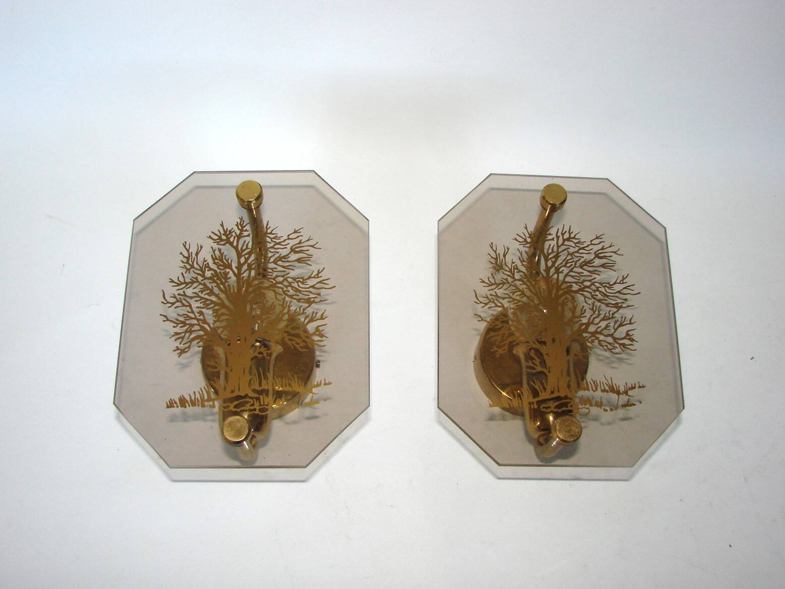 Brass wall sconces 1980s