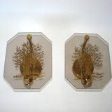Brass wall sconces 1980s