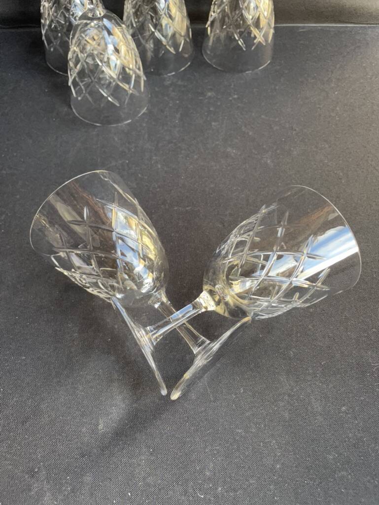 6 wine glasses - Cut crystal – Cristalleries Royales de Champagne