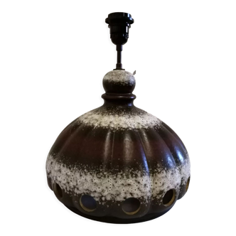 Pied de lampe vintage en grès