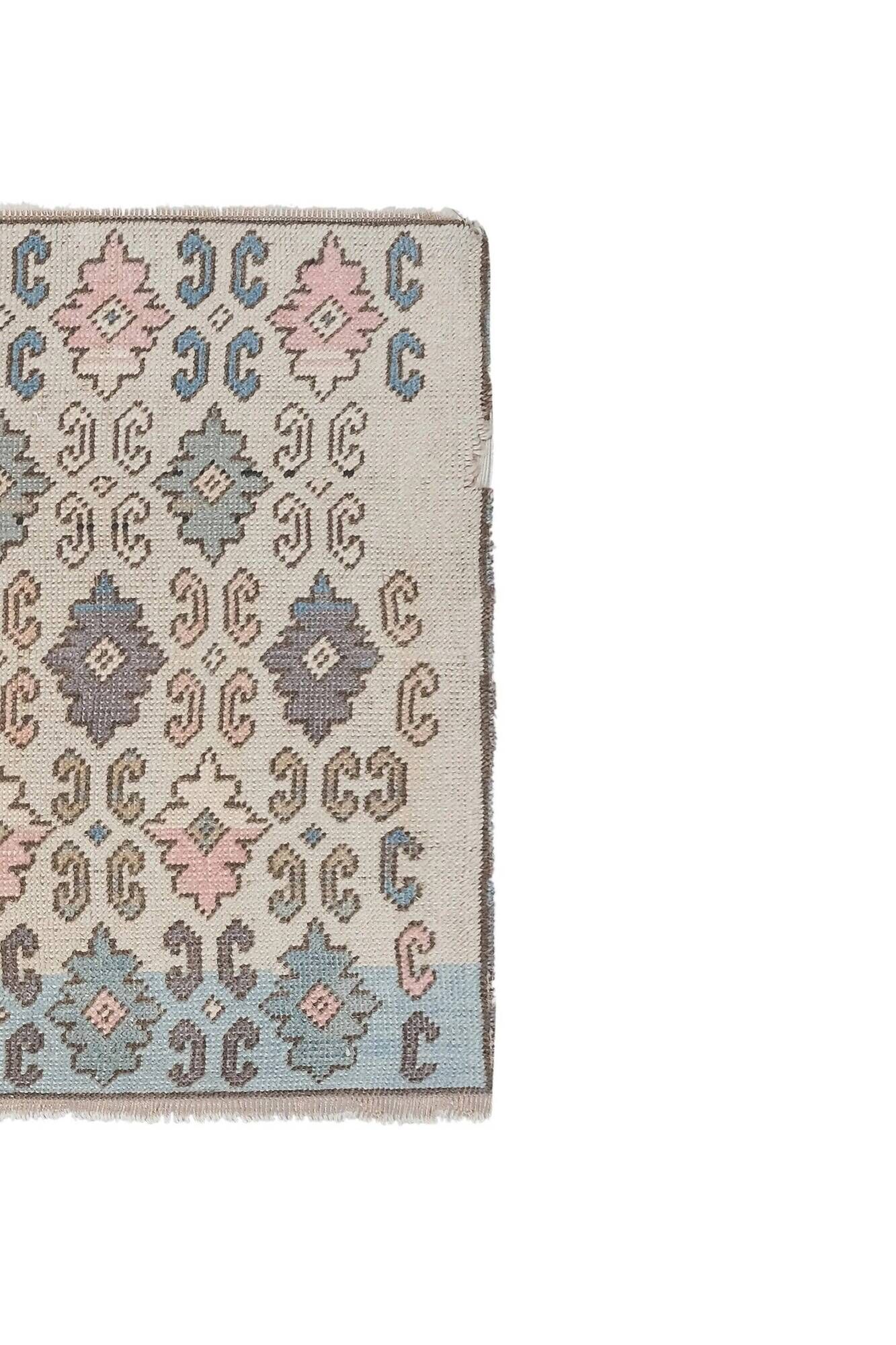 Vintage Turkish hallway rug 75x185 cm