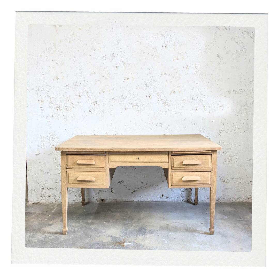 Antique Vintage School Oak Desk