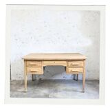 Antique Vintage School Oak Desk