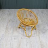 Kid's chair rattan sun shape