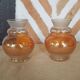Pair of iridescent copper glass vases 1930